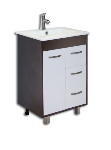 Тумба КВАДРО венге 60 (1 створка +3 ящика) SANITA