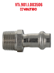 Муфта из нержавеющей стали НР 35х1.0&quot; пресс VTi.901