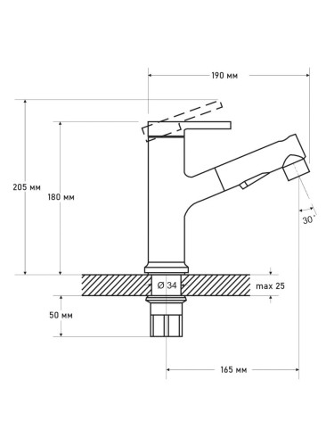 Смеситель для умывальника одноручный GOG10-A012