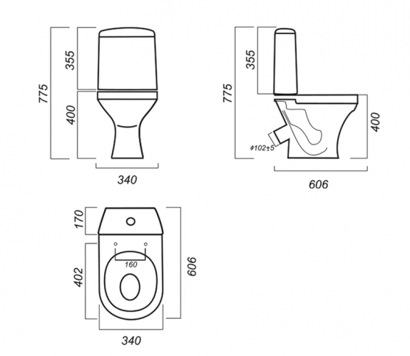 Унитаз-компакт АТТИКА Стандарт SANITA