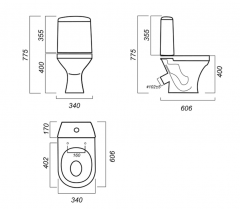 Унитаз-компакт АТТИКА Стандарт SANITA