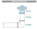 Угольник с креплением 1/2" В-В латунь VTr.751