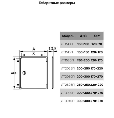 Люк ревизионный ЛТ2030П ЭКОВЕНТ (дверца сантехническая)