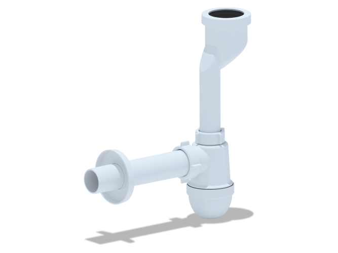 Сифон для писсуара с выходом на 40. с прямой трубой 40 U0104