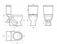 Унитаз-компакт СТАНДАРТ Комфорт SANITA