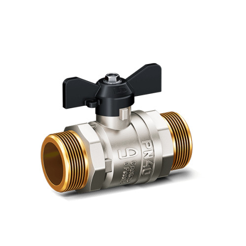 Кран шаровой латунный LD Pride 47.25 Ду25 Н-Н бабочка