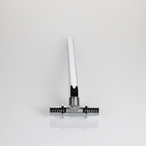 Тройник с хромированной латунной трубкой 16(2.2)х15х20(2.8) L 300 VTm.482