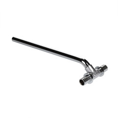 Тройник с хромированной латунной трубкой 16(2.2)х15х20(2.8) L 300 VTm.482