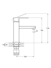 Смеситель для умывальника одноручный GOF1-A095