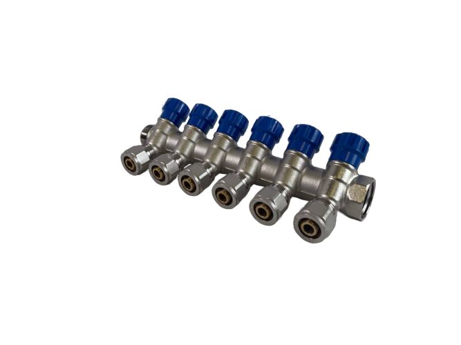 Коллектор 6 выхода х3/4" х1/2"х16 Н-В латунь ZEGOR QS-1662