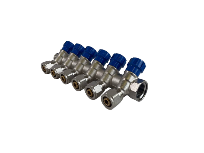 Коллектор 6 выхода х3/4" х1/2"х16 Н-В латунь ZEGOR QS-1662