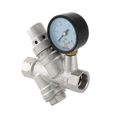 Редуктор давления с фильтром и манометром 1/2" В-В VT.082