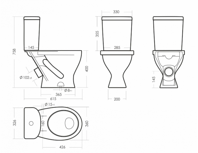 Унитаз-компакт ФОРМАТ Стандарт SANITA