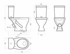 Унитаз-компакт ФОРМАТ Стандарт SANITA