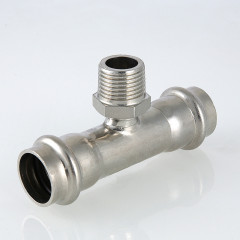 Тройник из нержавеющей стали НР 28х3/4&quot; пресс VTi.933