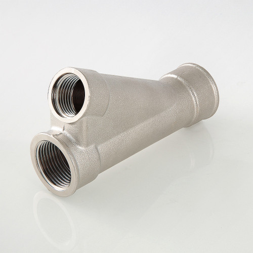 Тройник косой 1/2"-3/4" В-В-В латунь VTr.136