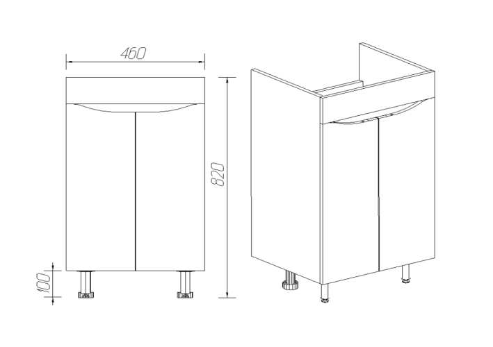 Тумба "Рим" COMO 50  (2 створки) VIANT