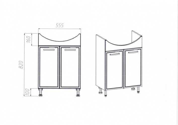 Тумба "Милан" Балтика 60  (2 створки) VIANT