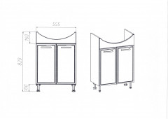 Тумба &quot;Милан&quot; Балтика 60  (2 створки) VIANT