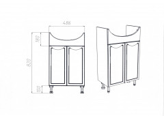 Тумба &quot;Лима&quot; ERICA 55  (2 створки) VIANT