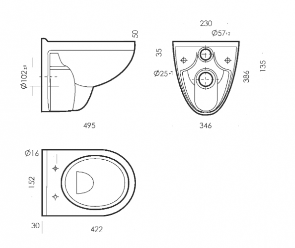 Унитаз BEST подвесной с микролифтом SANITA LUXE
