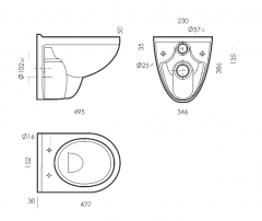 Унитаз BEST подвесной с микролифтом SANITA LUXE