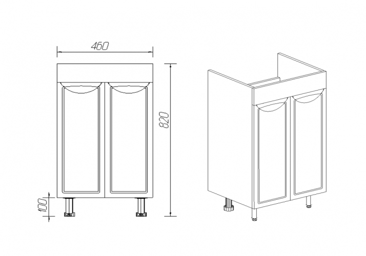 Тумба "Лима" COMO 50  (2 створки) VIANT