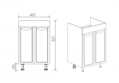 Тумба &quot;Лима&quot; COMO 50  (2 створки) VIANT