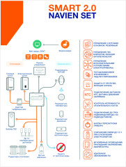 Контроллер отопительный в комплекте с адаптером Smart 2.0 Navien Set