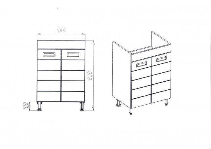 Тумба "Вена" COMO 60 (2 створки) VIANT