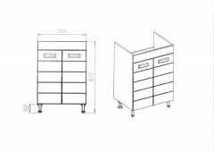 Тумба &quot;Вена&quot; COMO 60  (2 створки) VIANT