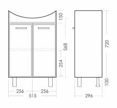 Тумба ВЕГА 515*720*300 SANITA