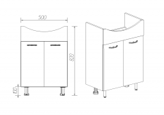 Тумба &quot;Вена&quot; COMO 50  (2 створки) VIANT