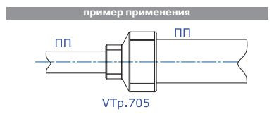 Муфта переходная ф63х25 В-В ПП(б) VTp.705
