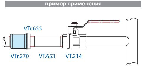 Муфта 1.0" В-В латунь VTr.270
