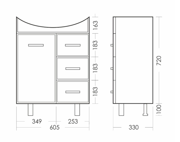 Тумба ЛАГУНА - 65 SANITA