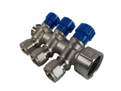 Коллектор 3 выхода х1.0"х1/2"х16 Н-В латунь ZEGOR QS-1832