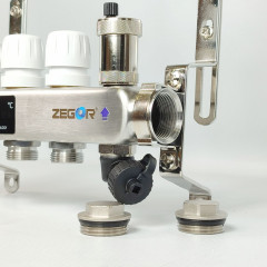 Блок коллекторный 4 выходов 1.0"х3/4" с клапанами нерж сталь ZEGOR QS-1846
