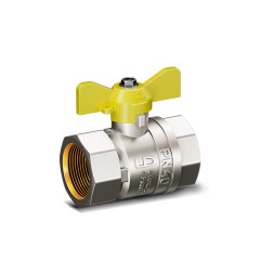 Кран шаровой латунный LD Pride 47.20 Ду20 газ В-В бабочка