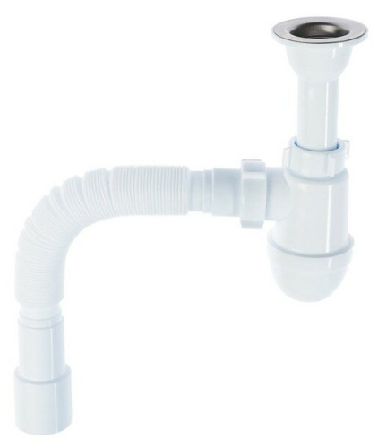 Сифон АНИ 1 1/2"*40 с литым выпуском. с гибкой трубой 40*40/50  C0515