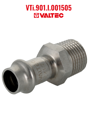 Муфта из нержавеющей стали НР 15х3/4" пресс VTi.901