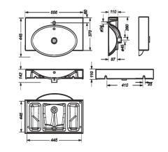 Умывальник INFINITY 65 мебельный SANITA LUXE