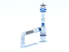 Сифон АНИ 1 1/2"*40 с литым выпуском. с гибкой трубой 40*50 C0510