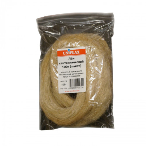 Лён сантехнический Uniflax 100г (пакет)