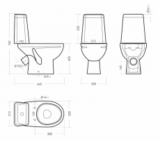 Унитаз-компакт МАРС Комфорт безободковый SANITA