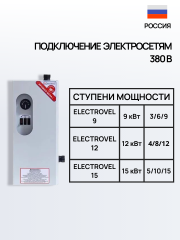 Котел электрический ЭВПМ ElectroVel - 15 кВт. МПУ (380)