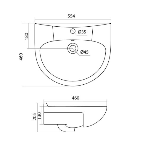 Умывальник  "Антик-55" Santek