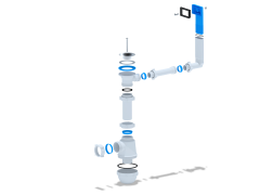 Сифон для кухонной мойки АНИ Грот A0140. 1 1/2"*40 с жестким прямоугольным переливом A0140