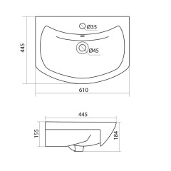 Умывальник  &quot;Балтика-60&quot; Santek