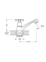 Смеситель для умывальника моно JIK15-A102-A